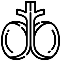 Testicles outline icon the human kidneys and ureters resembling a tetraktys lack defined gonadal shape.
