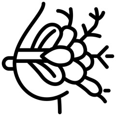 Mammary gland icon womans breast icon depicting mammary glands for healthcare and anatomy design.