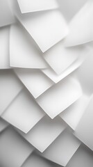 Fototapeta premium Discover a stunning modern minimalist background with elegant overlapping white squares, creating a seamless abstract texture perfect for clean designs.