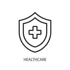 Healthcare thin line vector icons.