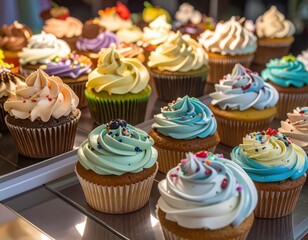 A display of cupcakes