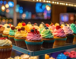 A display of cupcakes