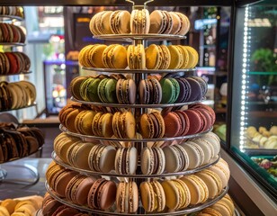 A display of macarons