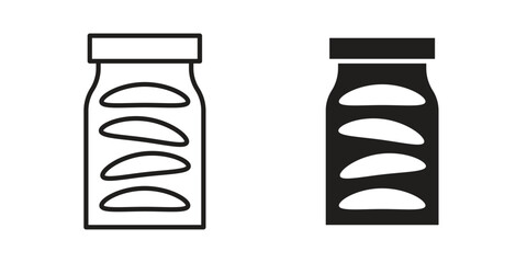 Cookies jar icon vector sign symbol