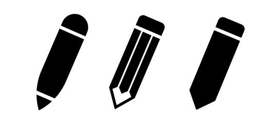  Pencil icons set. Pencil vector icon. Edit icon vector isolated on white background.