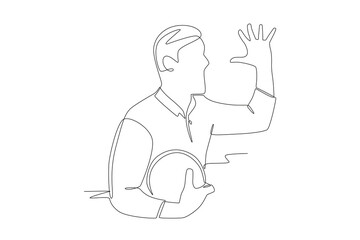 Live tournament reactions concept one-line drawing