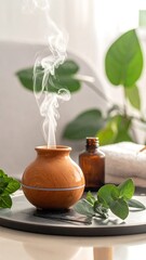 Aromatherapy diffuser with essential oil