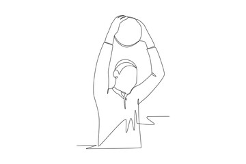 Live tournament reactions concept one-line drawing