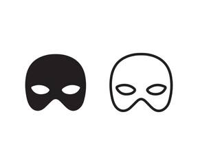 Simple masks icon on white background background