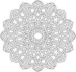 Islamic Sacred Mandala Geometry – Ornamental Arabesque Design