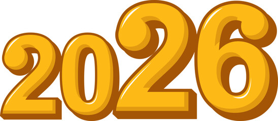 Golden 2026 New Year Graphic