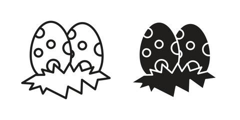 Dinosaur egg icon vector sign symbol