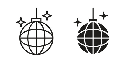 Disco ball icon vector sign symbol