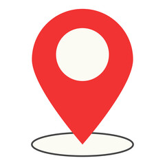 場所を示す位置アイコン風のイラスト素材