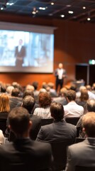 Professional Conference Audience Watching Presentation