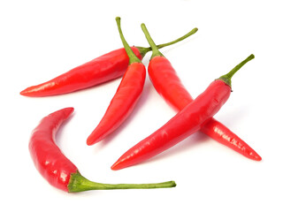 Red chili pepper isolated on white background