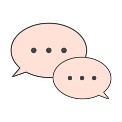 チャットや会話を表す吹き出しマークのイラスト