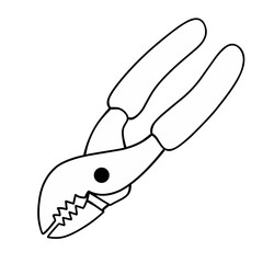 Line Illustration of Slip Joint Pliers