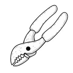 Sketch Illustration of Slip Joint Pliers