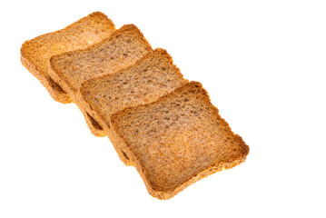 Rye croutons isolated