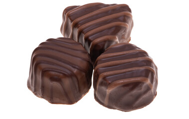 chocolate candies isolated