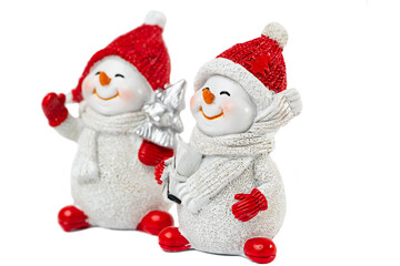 Funny snowman isolated