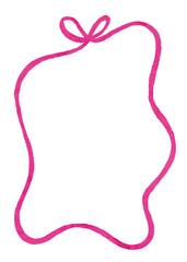 Hand Drawn Vibrant summer watercolor frame. Mediterranean style Border with wavy stripes and line in trendy, vintage styles. Perfect for quirky holiday, wedding, birthday gift decorations.