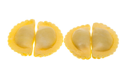 Italian ravioli isolated