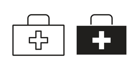 First aid kit icon vector sign symbol