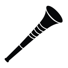 Black Silhouette of a Trumpet Horn musical instrument