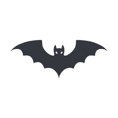 Dark Bat Silhouette With Glowing Eyes flying night