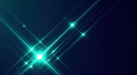 Abstract blue light streaks on dark background creating a futuristic and modern design