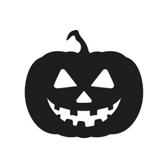 Black Halloween Jack O Lantern Silhouette pumpkin carved
