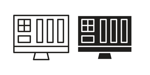 Front end icon vector sign symbol