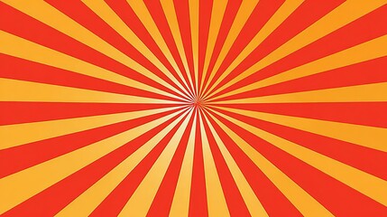 Vibrant Sunburst Ray Background with Festive Radiance and Shiny Sunshine in Geometric Design