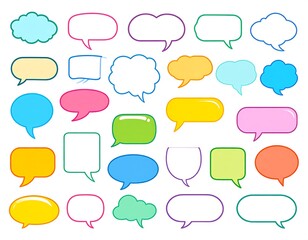 Obraz premium Collection of Colorful Speech Bubbles.