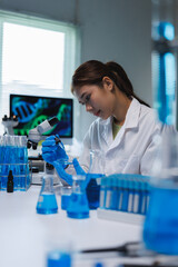 Scientist conducting research developing new medical treatments