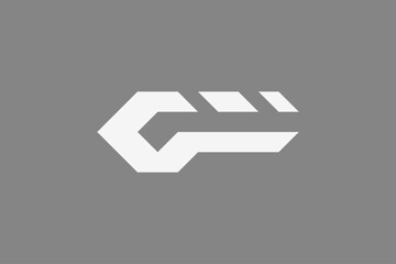 letter C and arrow speed logo