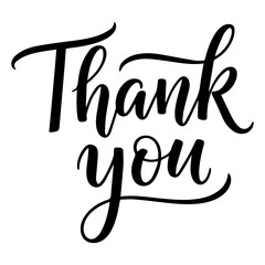 Obraz premium Elegant Thank You Calligraphy Design for Cards and More