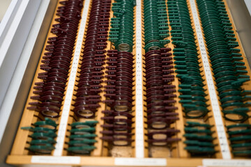 Naklejka premium Trial lens set box for eye examination