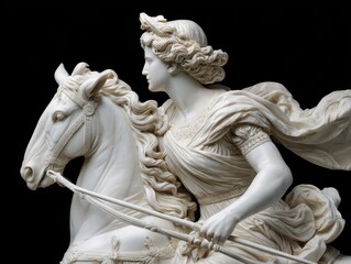 Diana Statue of Versailles: Classic Marble Sculpture Depicting Greek Goddess