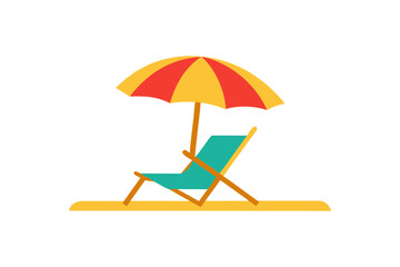 beach chair with umbrella