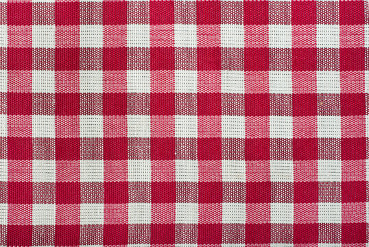 Red and white tablecloth background