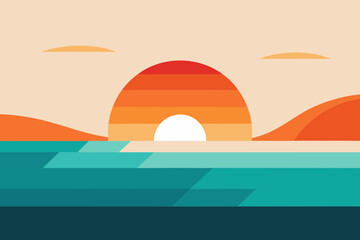 Obraz premium sunset over the sea