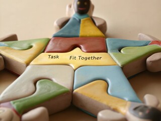 Colorful Puzzle Pieces Representing Teamwork and Collaboration