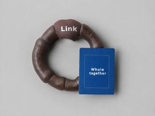 Creative Concept of Connection and Unity with Link and Card