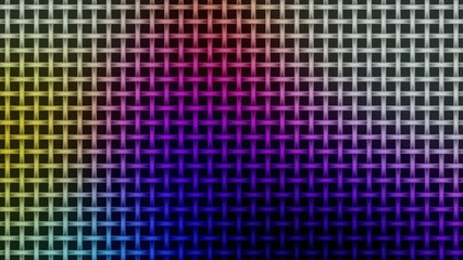 Grid Pattern Background of Closely Spaced Intersecting Lines. Visual Representation of Digital Weaving or Pixelated Structure with a Smooth Light Transition