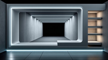 Room interior with wall light room interior features single light source mounted on prominent wall providing illumination