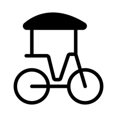 pedicab silhouette icon design template