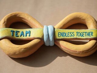 Teamwork Symbol Representing Unity and Endless Togetherness in Collaboration